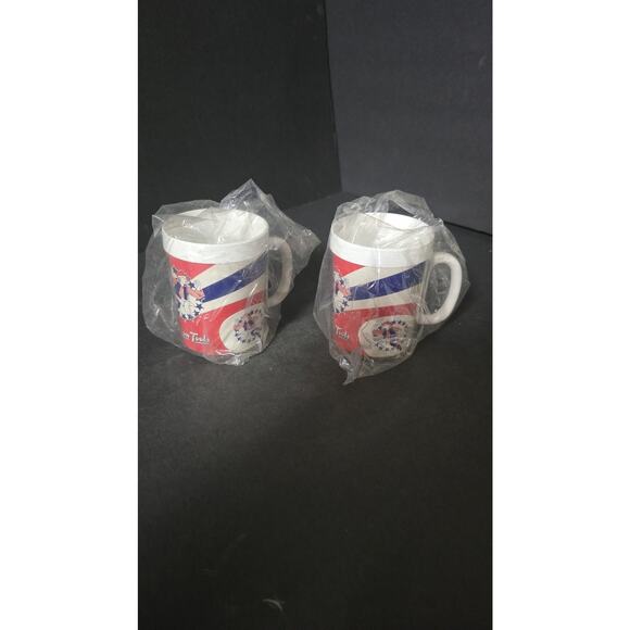 Vintage Snap-on Tools Thermo-Serv Mugs Set of 2 Patriotic Stars Stripes USA Made - Picture 1 of 7